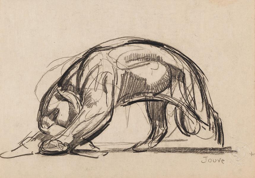 Esquisse pour Lionne dévorant sa proie, circa 1932