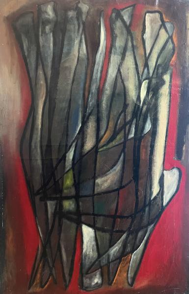 Gris sur rouge, 1953