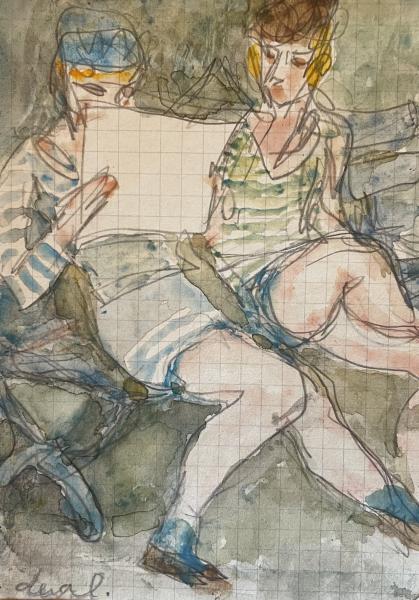Couple sur un banc
