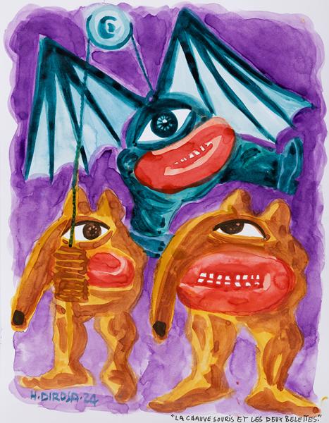 La chauve-souris et les deux belettes, 2024