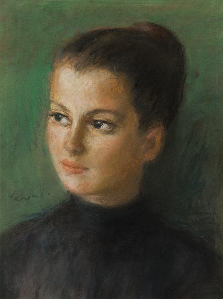 Portrait de jeune fille au chignon