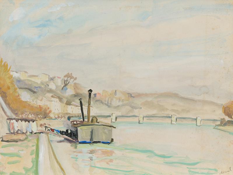 Sur la rivière, ponton