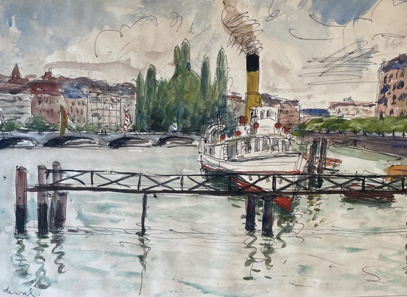 Genève, le bateau du tour du lac