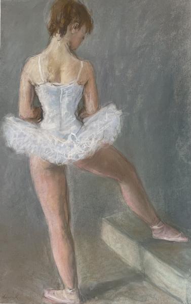 Ballerine au tutu blanc