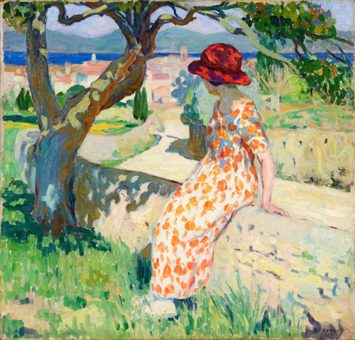 Jeune fille devant Saint-Tropez Blanche-Augustine CAMUS